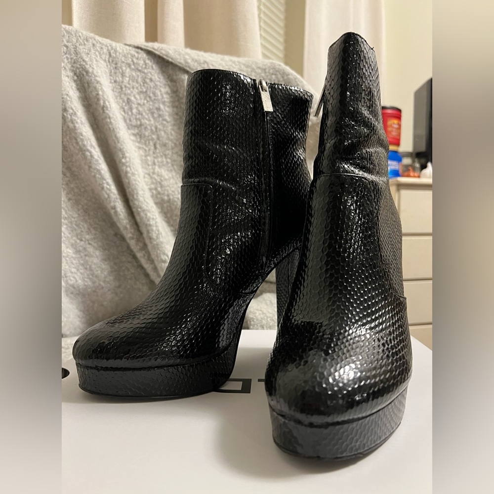 ALDO “Lacplesa” Boots - Black Snakeskin